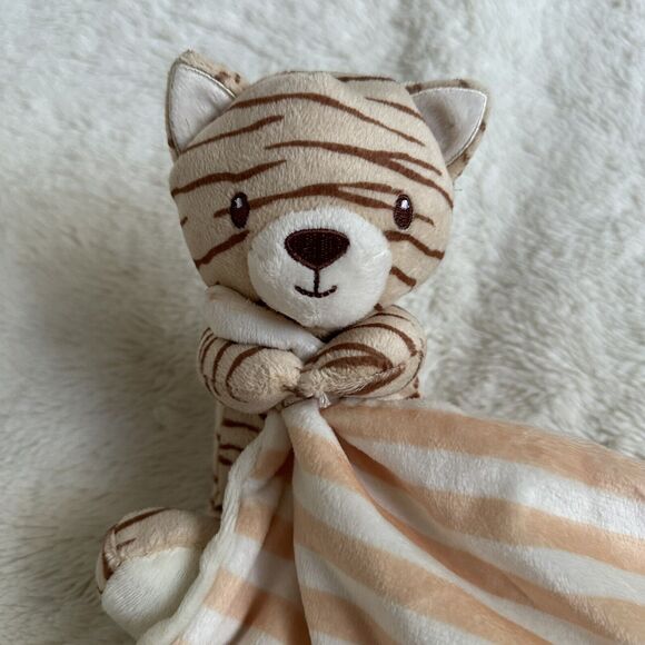 Moon & Stars Tiger Security Blanket Baby Lovey Striped Cat Walgreens Minky Brown - Picture 2 of 5